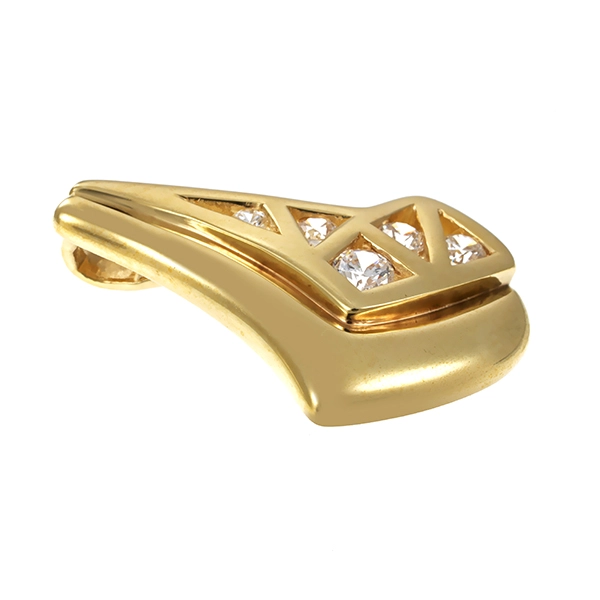 Anhänger, 8K, Gelbgold, Zirkonia