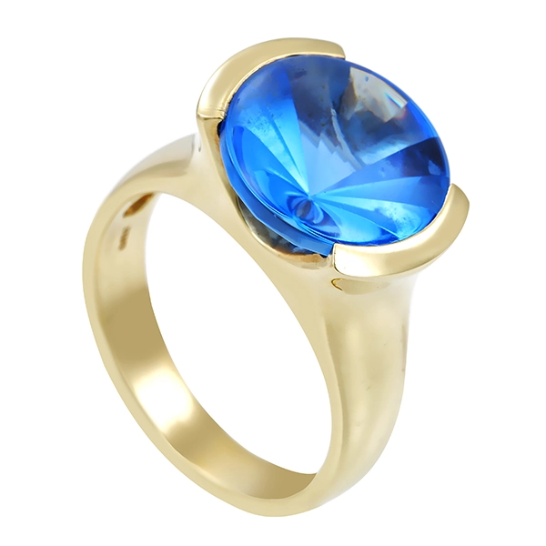 Ring, 8K, Gelbgold, Schmuckstein