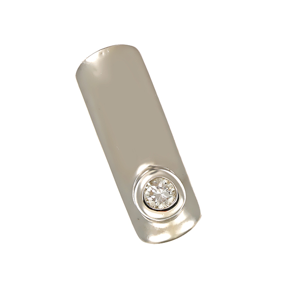 Anhänger, 585, 14K, Weißgold, Brillant