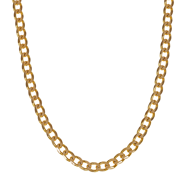 Collierkette, 14K, Gelbgold, Panzer-