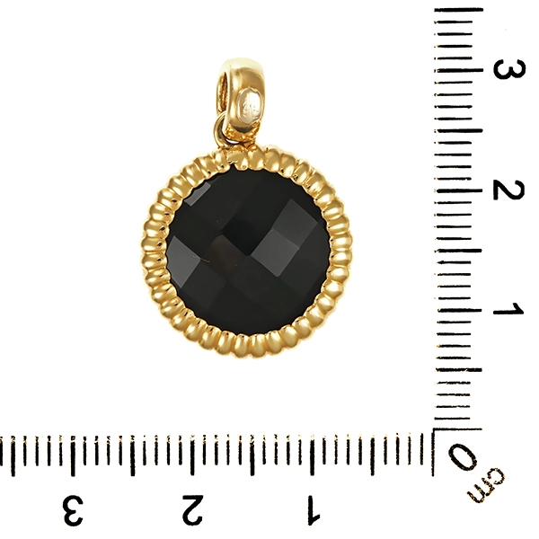 Anhänger, 18K, Gelbgold, Onyx