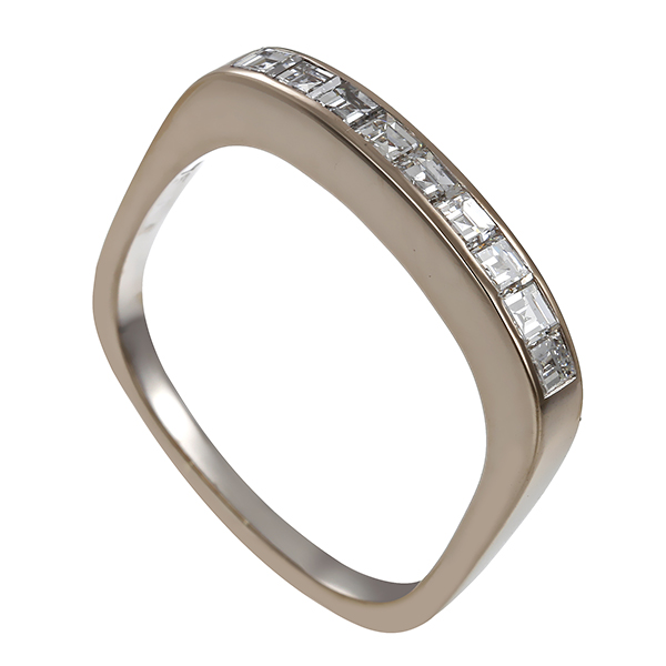 Ring, 18K, Weißgold, Diamanten