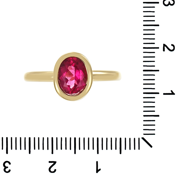 Ring, 14K, Gelbgold, Turmalin