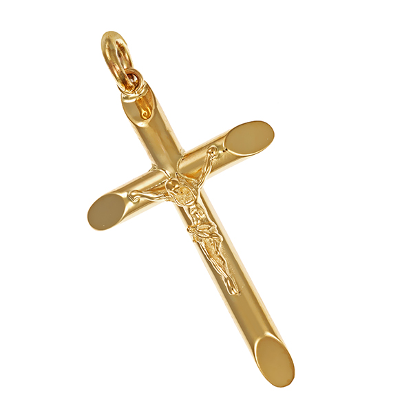 Anhänger, 14K, Gelbgold, Kruzifix