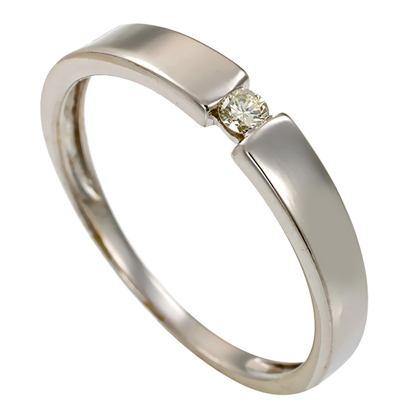 Diamantring, 14K, Weißgold, Brillant