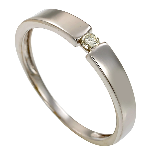 Diamantring, 14K, Weißgold, Brillant