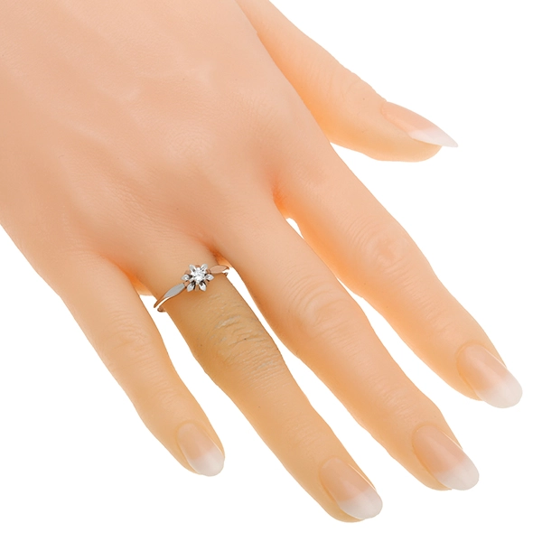 Diamantring, 14K, Weißgold, Brillant