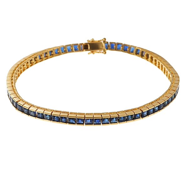 Armband, 18K, Gelbgold, Saphir