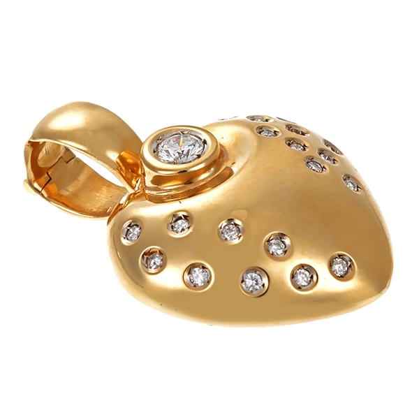 Anhänger, 14K, Gelbgold, Brillanten