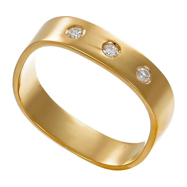 Ring, 18K, Gelbgold, Brillanten