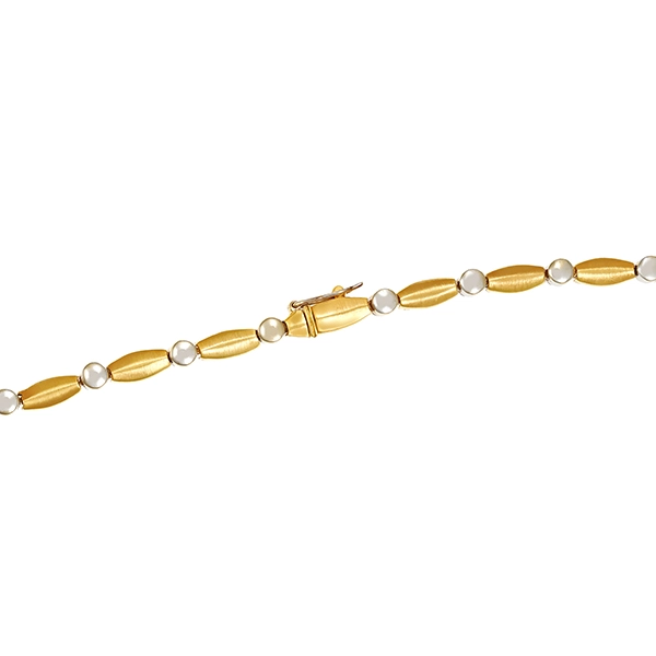 Collier, 18K, Gelb-/Weißgold, Brillanten 0,70 ct