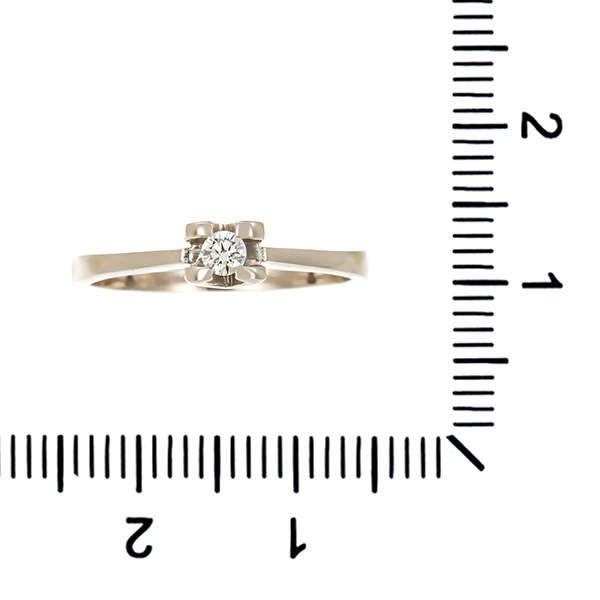 Diamantring, 18K, Weißgold, Brillant