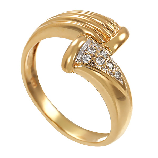 Ring, 14K, Gelbgold, Brillanten