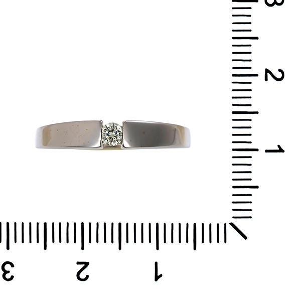 Ring, 14K, Weißgold, Brillant