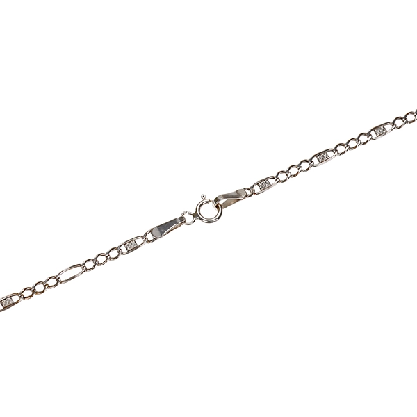 Collierkette, Fantasie-, 14K, Weißgold
