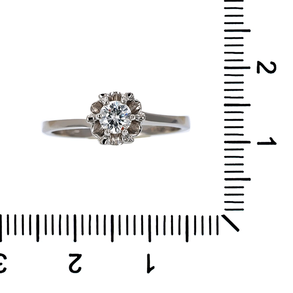 Brillantring, 14K, Weißgold, 0,25ct