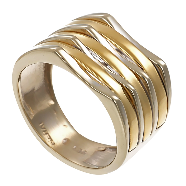 Ring, 14K, Gelb-/Weißgold