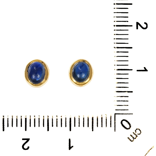 Ohrstecker, 18K, Gelbgold, Saphir