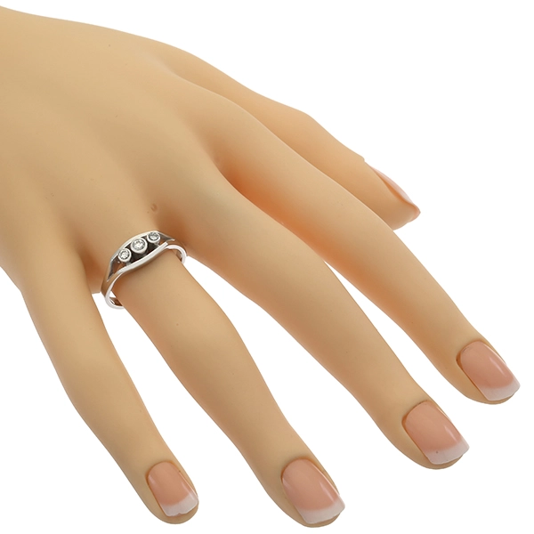 Diamantring, 14K, Weißgold, Brillanten, 0,18 ct