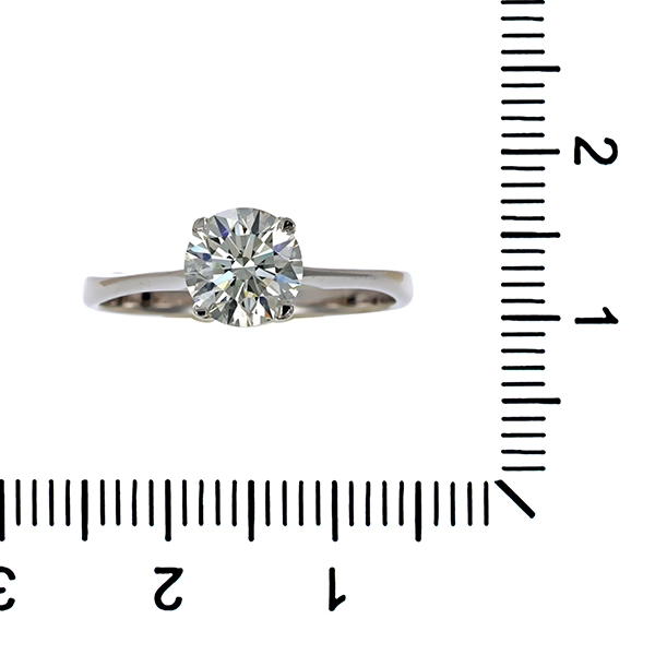 Ring, 18K, Weißgold, Brillant