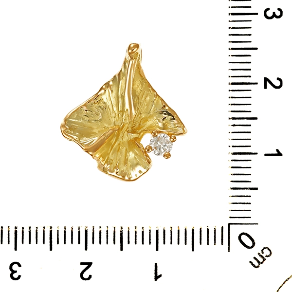 Anhänger, 14K, Gelbgold, Brillant