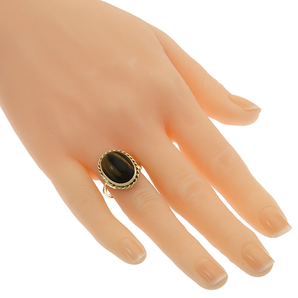 Ring, 14K, Gelbgold, Tigerauge