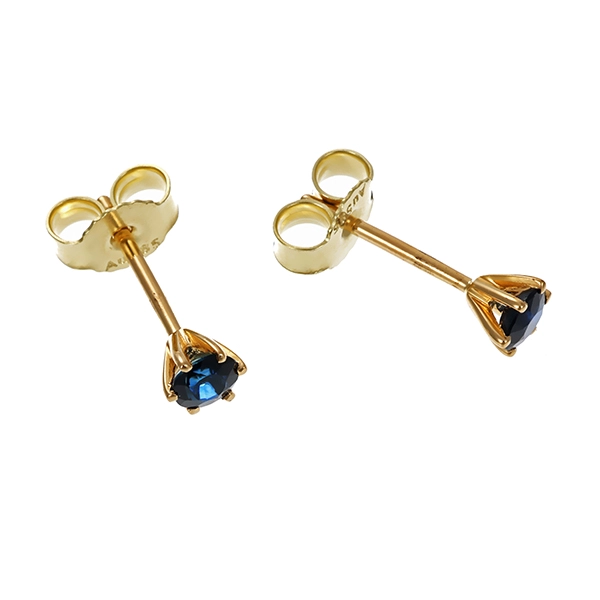 Ohrstecker, 14K, Gelbgold, Saphire