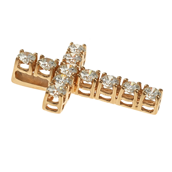 Anhänger, 14K, Gelbgold, Brillanten 1,00 ct