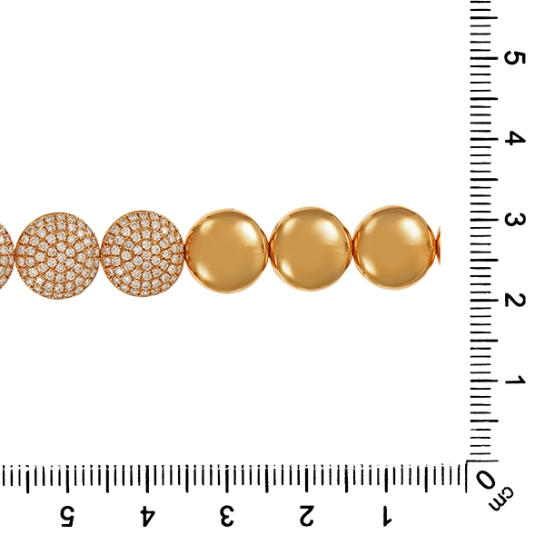 Armband, 18K, Rotgold, Brillanten