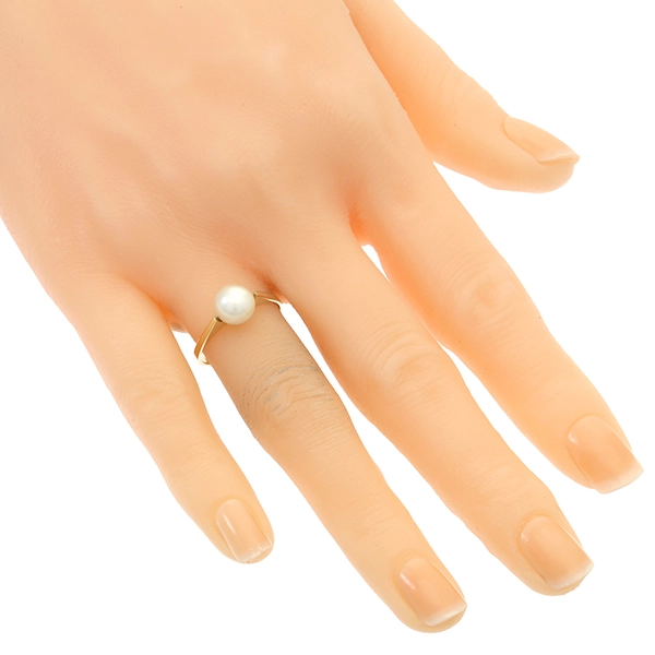 Ring, 14K, Gelbgold, Perle