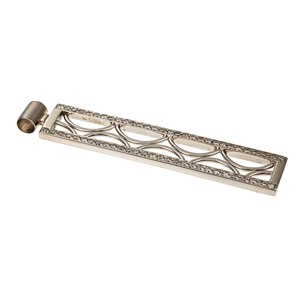 Anhänger, 18K, Weißgold, Brillanten
