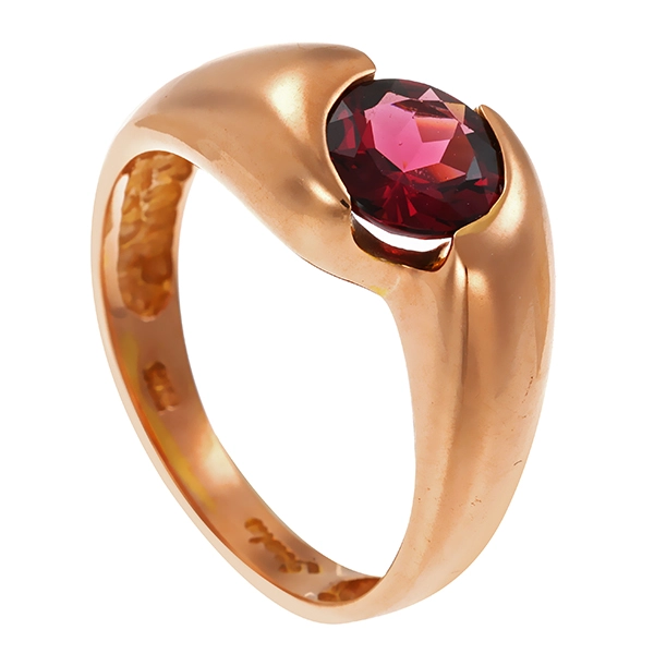 Ring, 9K, Rotgold, Granat
