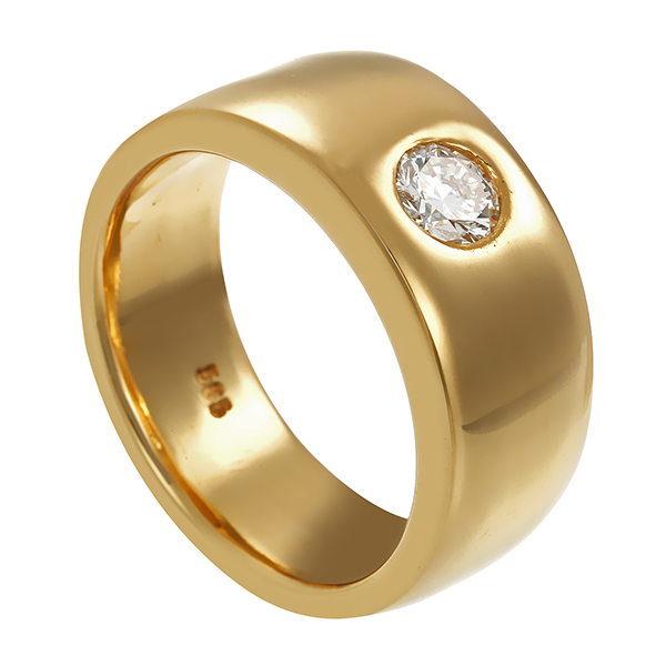 Brillantring, 14K, Gelbgold, 0,35ct