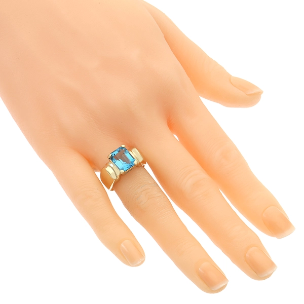 Ring, 14K, Gelbgold, Topas