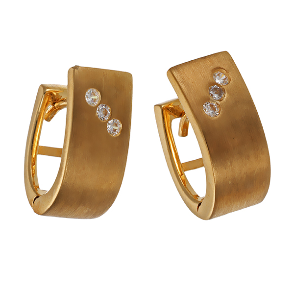 Ohrringe, 8K, Gelbgold, Zirkonia