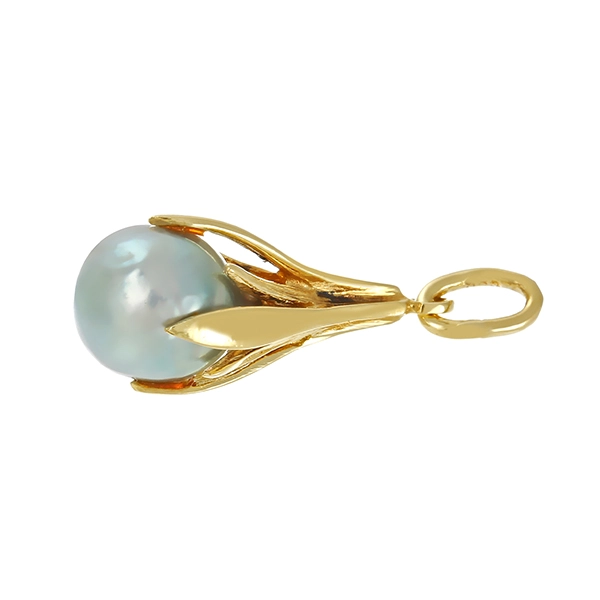 Anhänger, 14K, Gelbgold, Perle