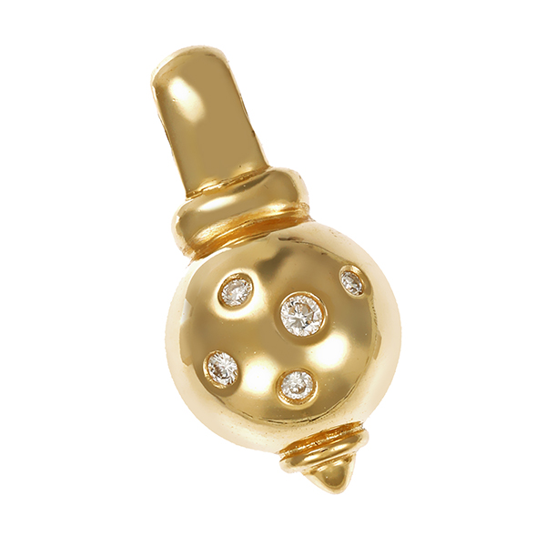 Anhänger, 14K, Gelbgold, Brillanten