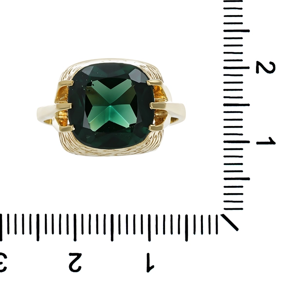 Ring, 14K, Gelbgold, Synth. Spinell