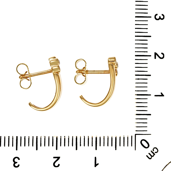 Ohrstecker, 14K, Gelbgold, Brillanten