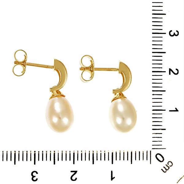 Steckhänger, 14K, Gelbgold, Perlen, Christ