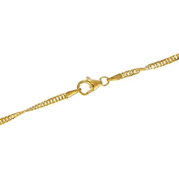 Collierkette, 14K, Gelbgold, Singapur-