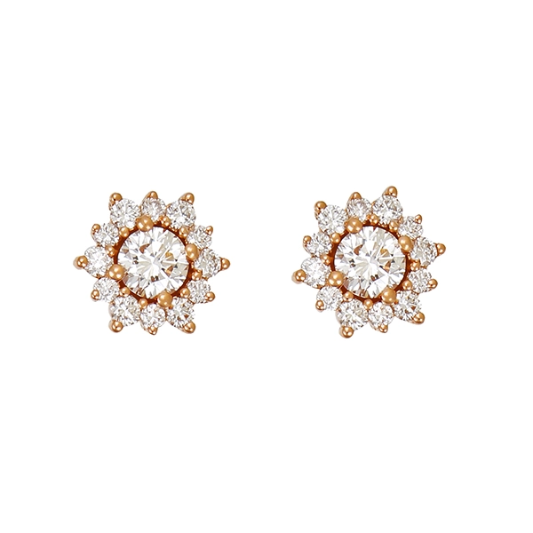 Ohrstecker, 18K, Rotgold, Brillanten 0,52 ct