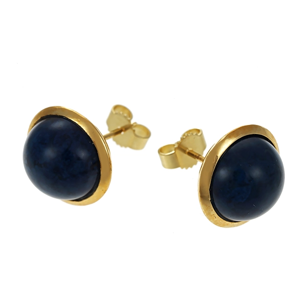 Ohrstecker, 14K, Gelbgold, Schmuckstein