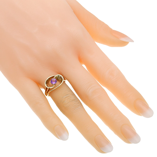 Ring, 14K, Gelbgold, Amethyst