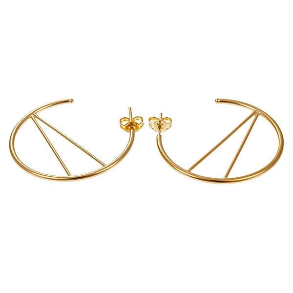 Steckcreolen, 9K, Gelbgold
