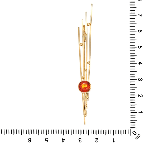 Brosche, 14K, Gelbgold, Citrin