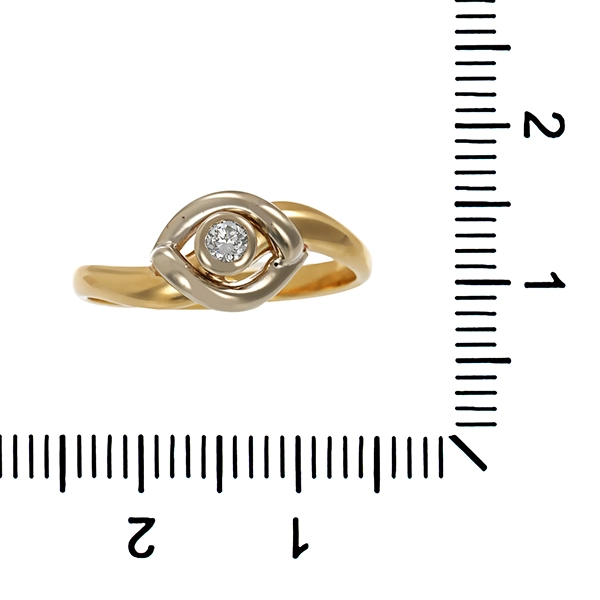 Diamantring, 14K, Gelbgold, Brillant