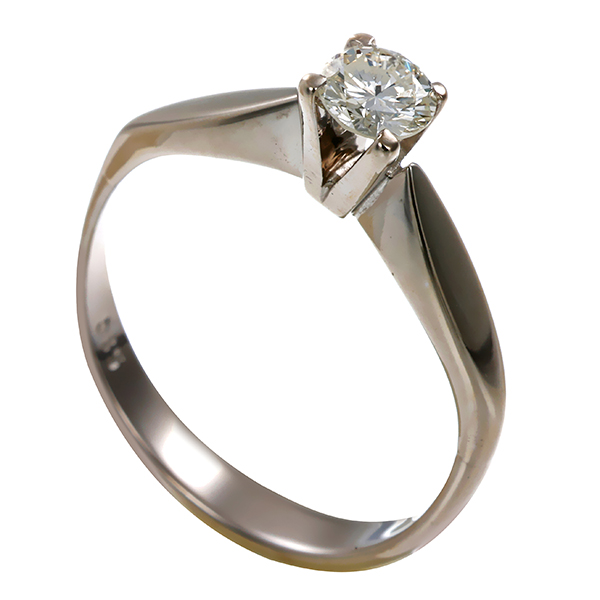 Diamantring, 14K, Weißgold, Brillant 0,25 ct
