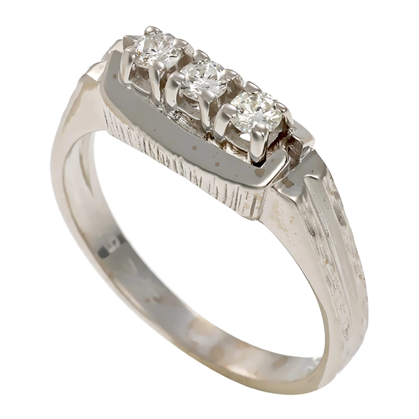 Diamantring, 14K, Weißgold, Brillanten 0,21 ct