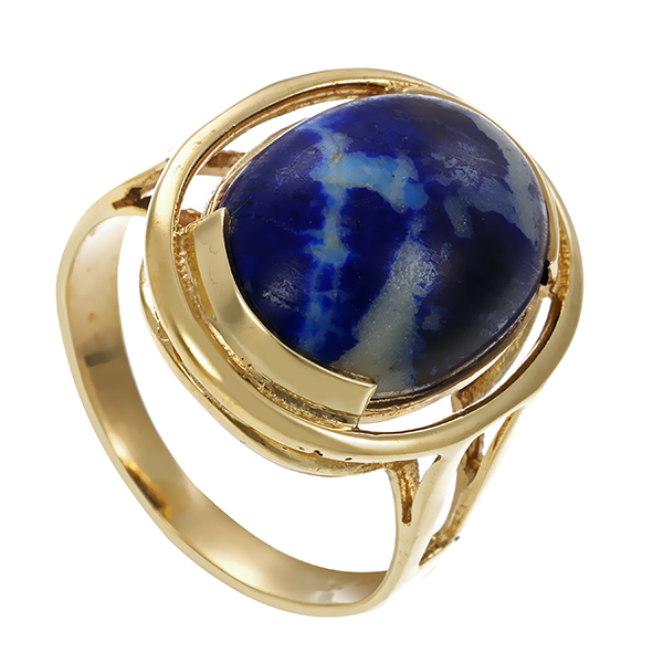 Ring, 8K, Gelbgold, Sodalith